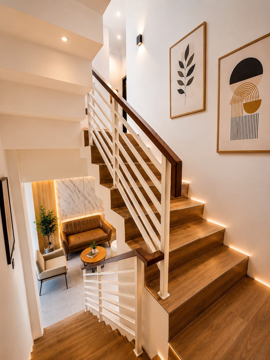 Interior tangga Villa Bama Batu 3 lantai